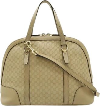 Gucci Pre-owned Handbags, female, Beige, Size: ONE SIZE Pre-owned Vintage Shoulder Bag