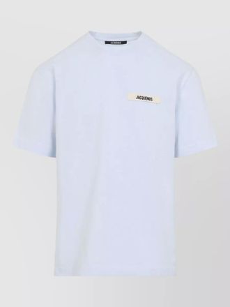 Jacquemus le t shirt grosgrain cotton crewneck