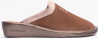 Nordikas Afelpado Piedra Mule Womens Slippers Brown Suede - Size UK 8