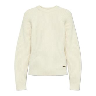 Dsquared2 Round-neck Knitwear, male, Beige, Size: 2XL Wool Sweater