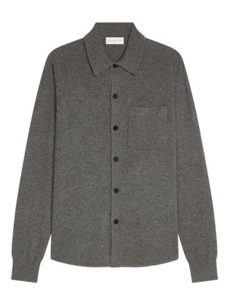 Dries Van Noten cashmere knitted shirt - men - Cashmere - M - Grey