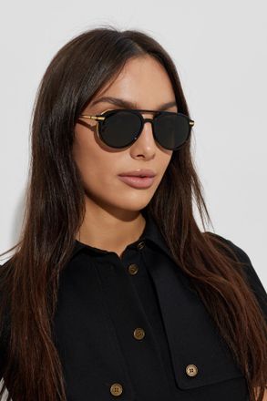 Linda Farrow Sutton Sunglasses, Unisex, Gold