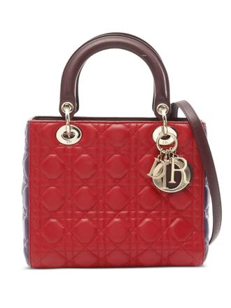 Dior 2010s Lady Dior handbag - women - Calf Leather - One Size - Red