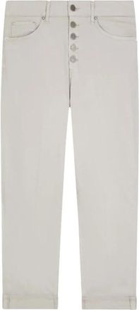 Dondup Loose Fit Enkellange Jeans - Dames - Slim Fit Broeken - Grijs - W27 - Katoen - Broeken