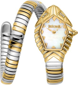 Just Cavalli Womens Snake MOP Dial, 316L Stainless Steel Watch