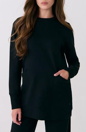 Lole Mindset Tunic Sweatshirt in Black at Nordstrom, Size Medium