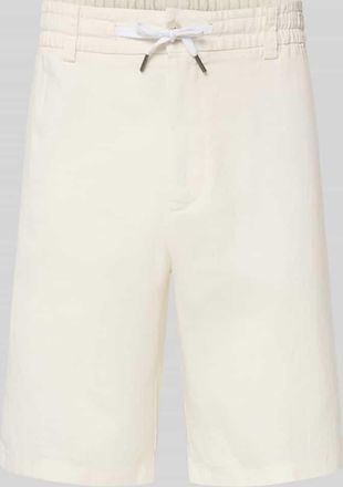 Boss Orange by Hugo Boss BOSS Orange Tapered Chinoshorts aus Leinen-Mix Modell DS_3S in Offwhite, Gr&ouml;&szlig;e 30