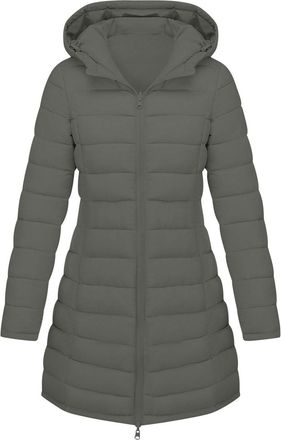 Generic Womens Long Winter Puffer Coat Uk Longline Lightweight Padded Jackets Ladies Hooded Zipper Windproof Down Jacket with Pockets Mid Length Quilted Therm