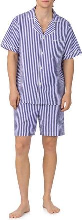 Bedhead Pajamas Stripe Cotton Shorts Pajamas in Navy 3D Stripe at Nordstrom, Size Xx-Large