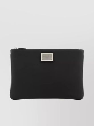 Dolce & Gabbana leather logo-plaque clutch bag