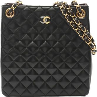 Chanel Borsa a spalla trapuntata con catena 1994-1996 - Nero