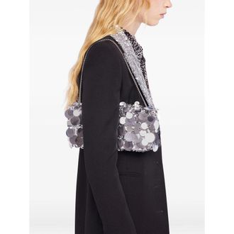 Paco Rabanne Silver Sequin-Embellished Shoulder Bag - Silver