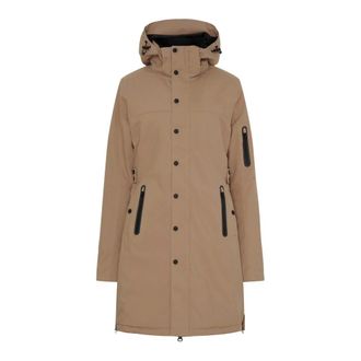 Notyz Notyz - Praktische Winterparka - Dames - Mantels - Bruin - Maat: 2XL Zijde