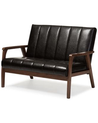 Design Studios Nikko 2-Seat Loveseat- Brown