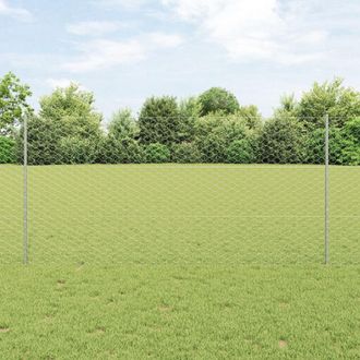 Berkfield Home Fence Posts 22 pcs U-Channel 140 cm Galvanised Steel in Silver