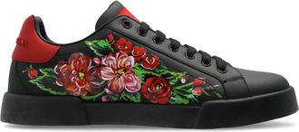 Dolce & Gabbana Sportschoenen - Dames - Sneakers - Zwart - 36 EU - Leer - Schoenen