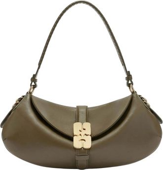Ganni Green B-Kat Large Shoulder Bag