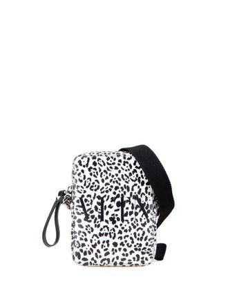 Valentino Garavani 2018-2025 Small Leather Animalier Print VLTN crossbody bag - Black