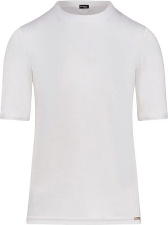 Kiton T-shirt met ronde hals en zak - Dames - T-shirts - Wit - M - Katoen - Tops