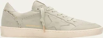 Golden Goose Ball Star Leather Glitter Low-Top Sneakers