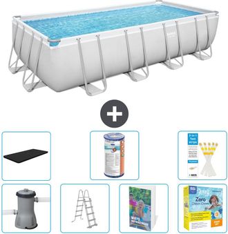 Bestway Piscina Bestway Power Steel Rectangular - 488x244x122 Cm - 8-piezas S572