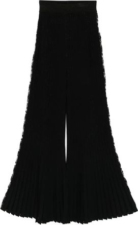 Elie Saab Pantaloni svasati in maglia - Nero