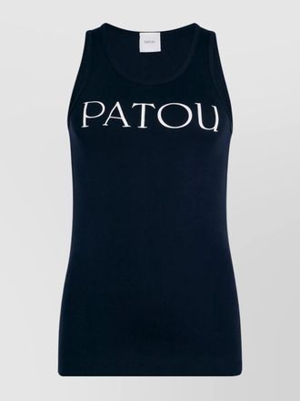 Patou racerback sleeveless round neck top