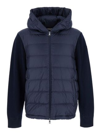 Moncler Blue Quilted Hood Jackets