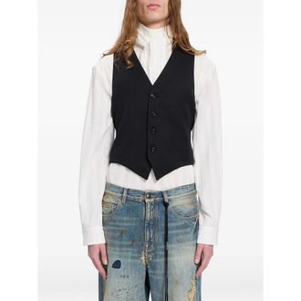Ann Demeulemeester Gabardine Wool Waistcoat