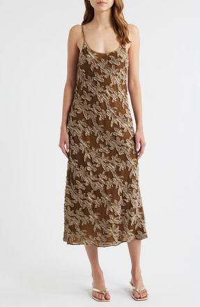 Rag & Bone Alessia Texture Sleeveless Midi Dress in Olive at Nordstrom, Size 8