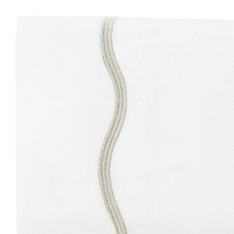 Ballard Designs Juliette Embroidered Wave Sheet Set - Tea, Queen - Ballard Designs