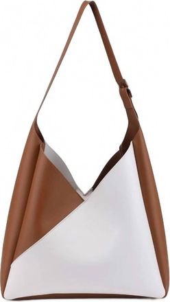 Moda Luxe Frannie Two-Tone Hobo Handbag In Ivory Tan