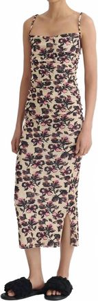 Nanushka Alexa Mesh Jersey Midi Dress In Tapestry Floral