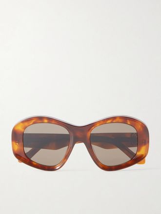 Loewe Occhiali Da Sole In Acetato Tartarugato Con Montatura Rotonda Anagram