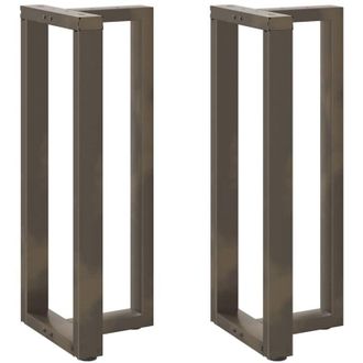 vidaXL Patas Para Mesa De Bar En Forma De T (2 Unidades), Color Negro, 50 X 35 X (100-101) Cm, Acero Vidaxl
