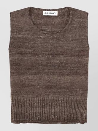 Our Legacy boxy sleeveless top ribbed hem neckline
