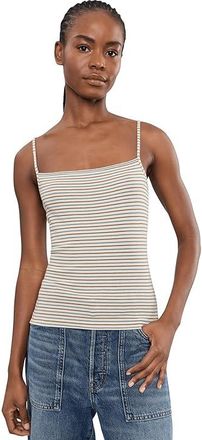 Faherty Featherweight Freestyle Rib Cami Womens Clothing Egret Stripe : XXS, Elastane/Lyocell/Tencel