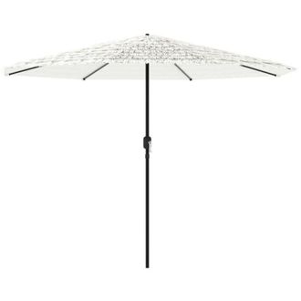 vidaXL Sombrilla De Jard&iacute;n Con Poste De Acero Blanca 388x388x248 Cm Vidaxl