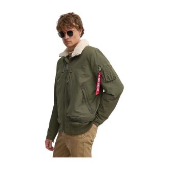 Alpha Industries Hombre, Chaquetas, Verde, Talla: S