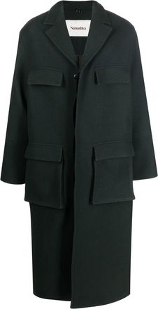 Nanushka single-breasted long coat - men - Virgin Wool/Polyamide - L - Green