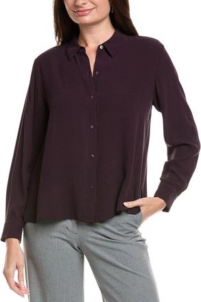 Eileen Fisher Petite Classic Collar Silk Shirt