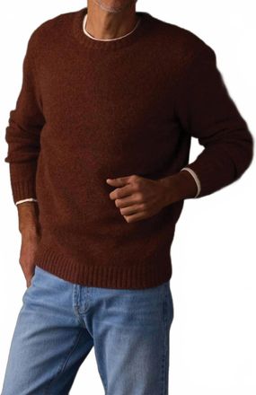 The Normal Brand Homebound Crewneck Sweater In Spiced Brandy