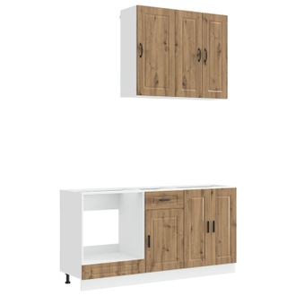 vidaXL Unidad De Cocina Porto 5 Uds. Roble Artisan Vidaxl