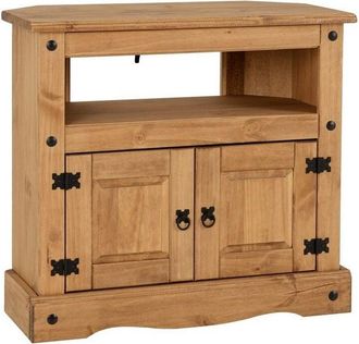 Seconique Seconique - Corona Corner tv Cabinet - L43 x W85 x H78.5 cm - Distressed Waxed Pine