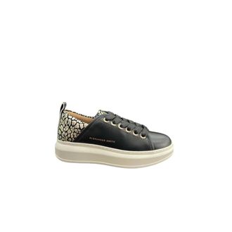 Alexander Smith Sneakers, female, Black, Size: 7 US Polyester Sneakers, Leather Composition, Style E1D