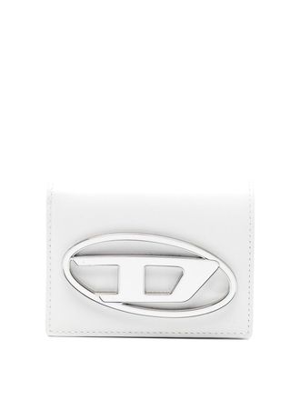 Diesel Wallet In White Leather With Logo