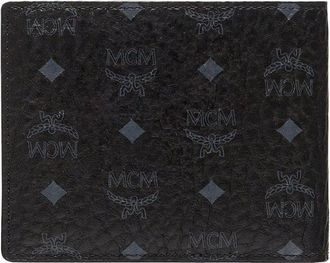 MCM Bifold Portemonnee met Verwijderbare Kaarthouder - unisex - Portefeuilles - Zwart - ONE Size - Leer - Accessoires