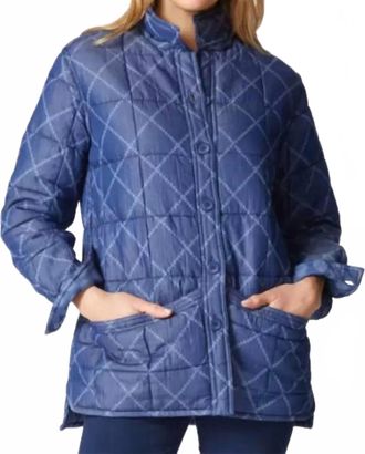 Habitat Cozy Quilt Chloe Shacket In Denim