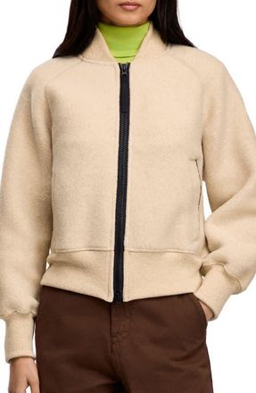 Canada Goose Sierra High Pile Fleece Bomber in Light Tan at Nordstrom, Size X-Large