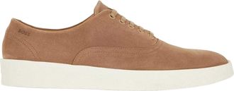 HUGO BOSS Heren Clay Suede Tennistrainers (Beige)